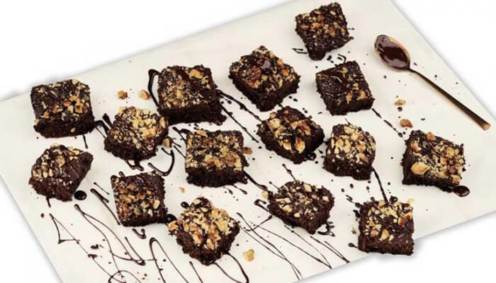 brownies chocolatosos con proteína vegetal